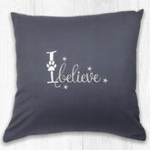 I Believe Grey Christmas Pet Cushion | Christmas Gifts For Dogs